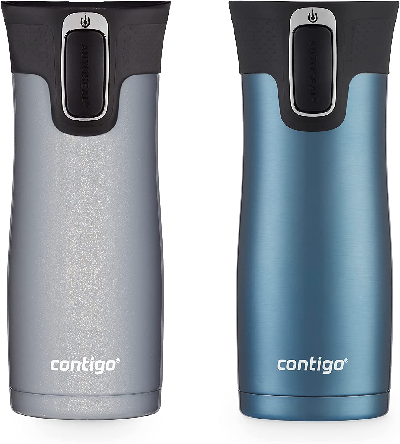 Loop Vacuum-Insulated Grapevine & Stainless Steel Travel Mugs with Easy-Clean Lid