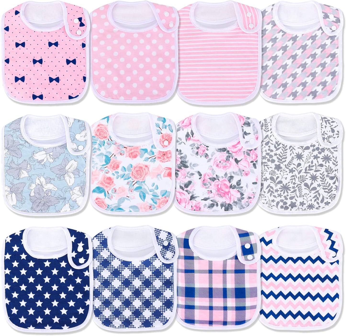Baby Bibs Soft and Absorbent Organic Cotton Bandana Drool Bibs Set for Boys Girls Newborn 0-36 Months