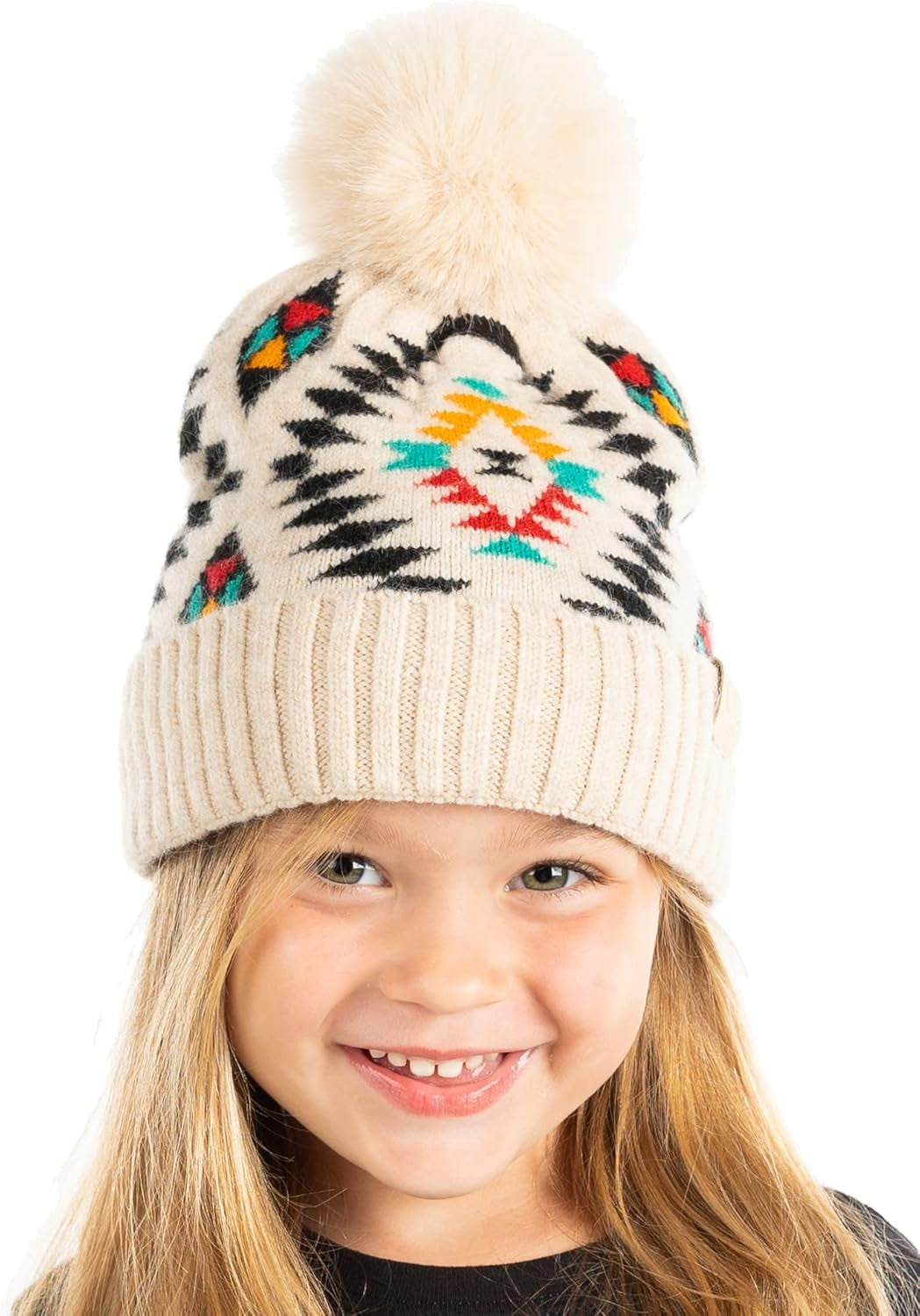 Cozy Toddler Cable Knit Pom Beanie - Warm Winter Hat for Kids