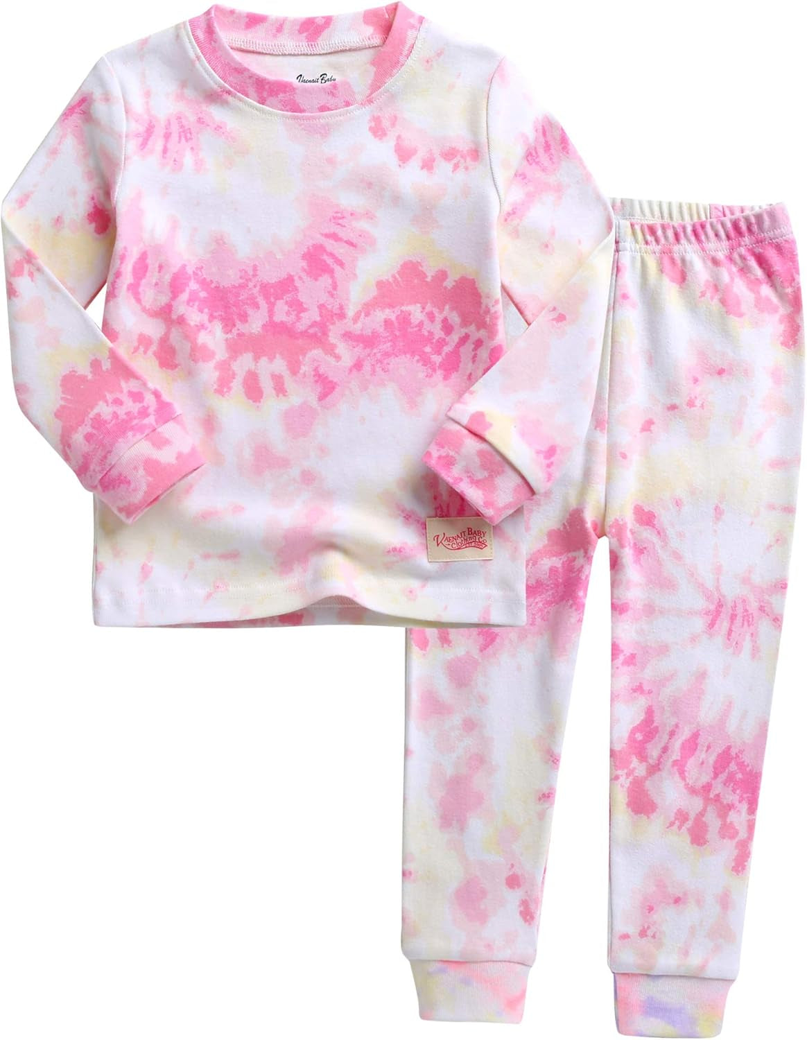 12M-12Y Toddler Kids Boys Girls 100% Cotton Marbling Tie-dye Sung Fit Sleepwear Pajamas 2Pcs Pjs Set