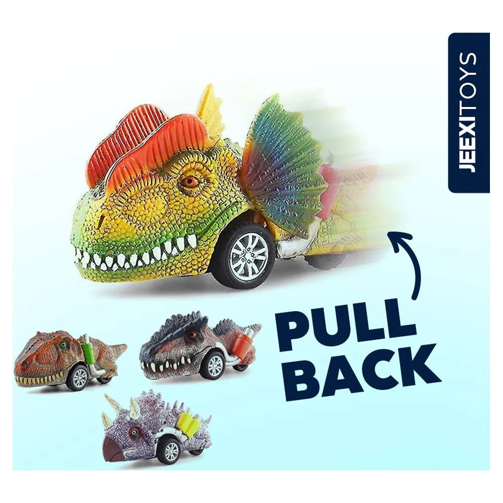 Dinosaur Toy Pull Back Cars, 6 Pack Dino Toys for 3 Year Old Boys and Toddlers, Boy Toys Age 3,4,5 and Up, Pull Back Toy Cars, Dinosaur Games with T-Rex