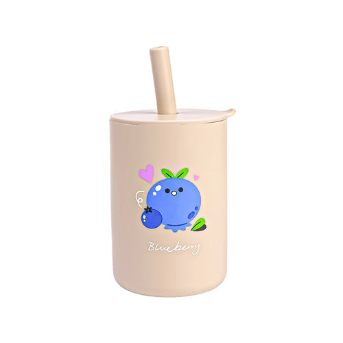 Silicone Training Cup and Straw for Children