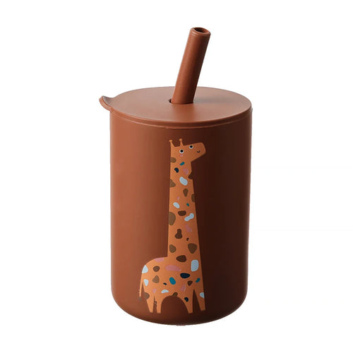 Silicone Training Cup and Straw for Children