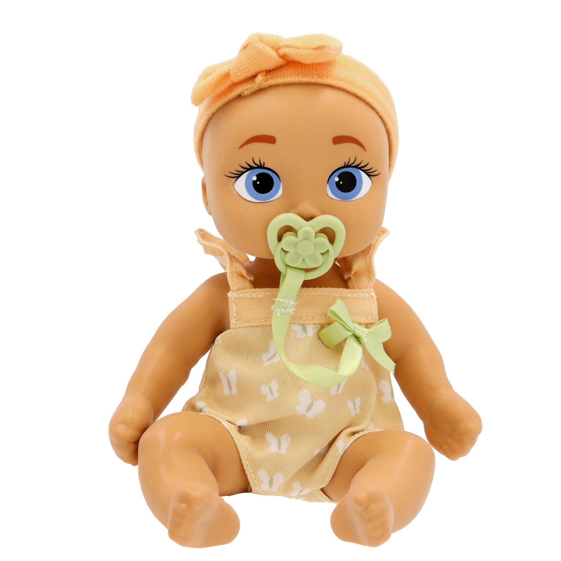 Mini Rowan Realistic Doll, Soft Skin, Yellow Outfit, 9-Inch Tall, 18M+