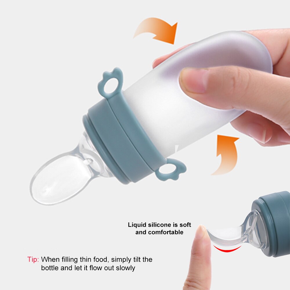 Bottle Squeeze Spoon Silicone Feeder - Baby