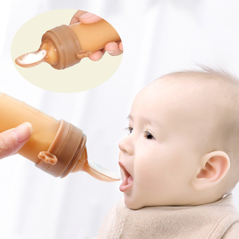 Bottle Squeeze Spoon Silicone Feeder - Baby