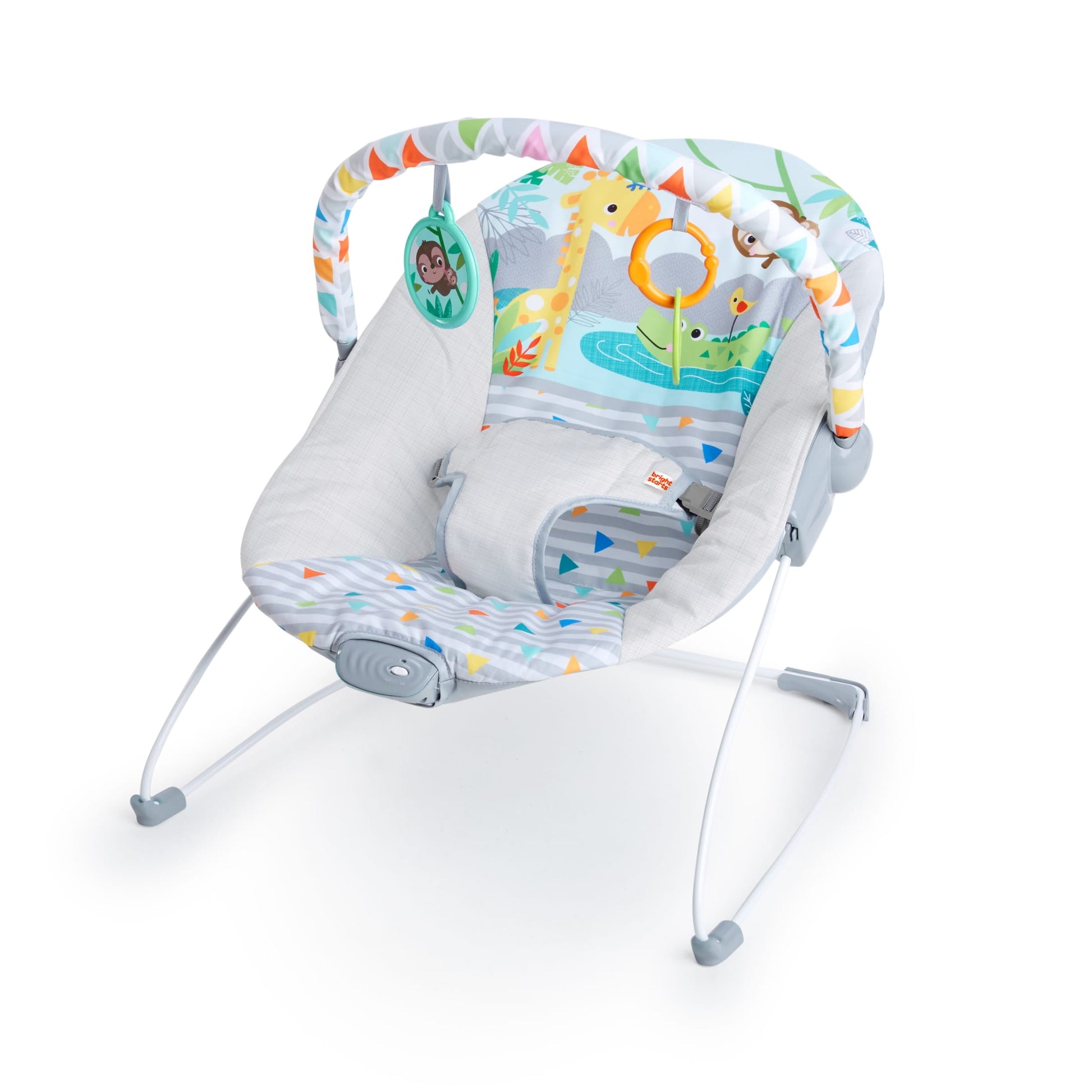 Vibrating Infant Baby Bouncer with Toy Bar, Safari Fun