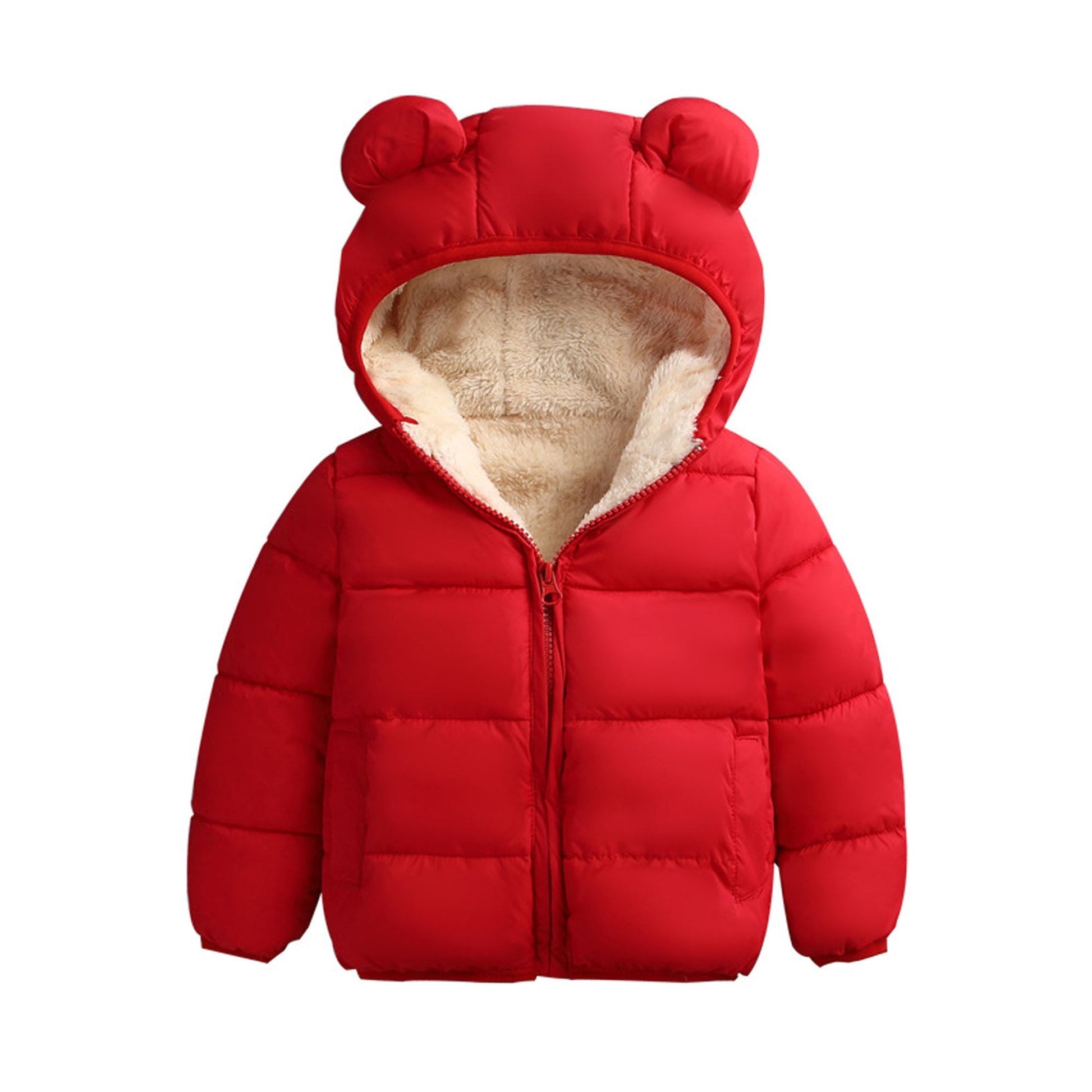 Bear Hooded Coat Winter Thick Jacket Winter Outwear  Clothing Sets 3M-6Y