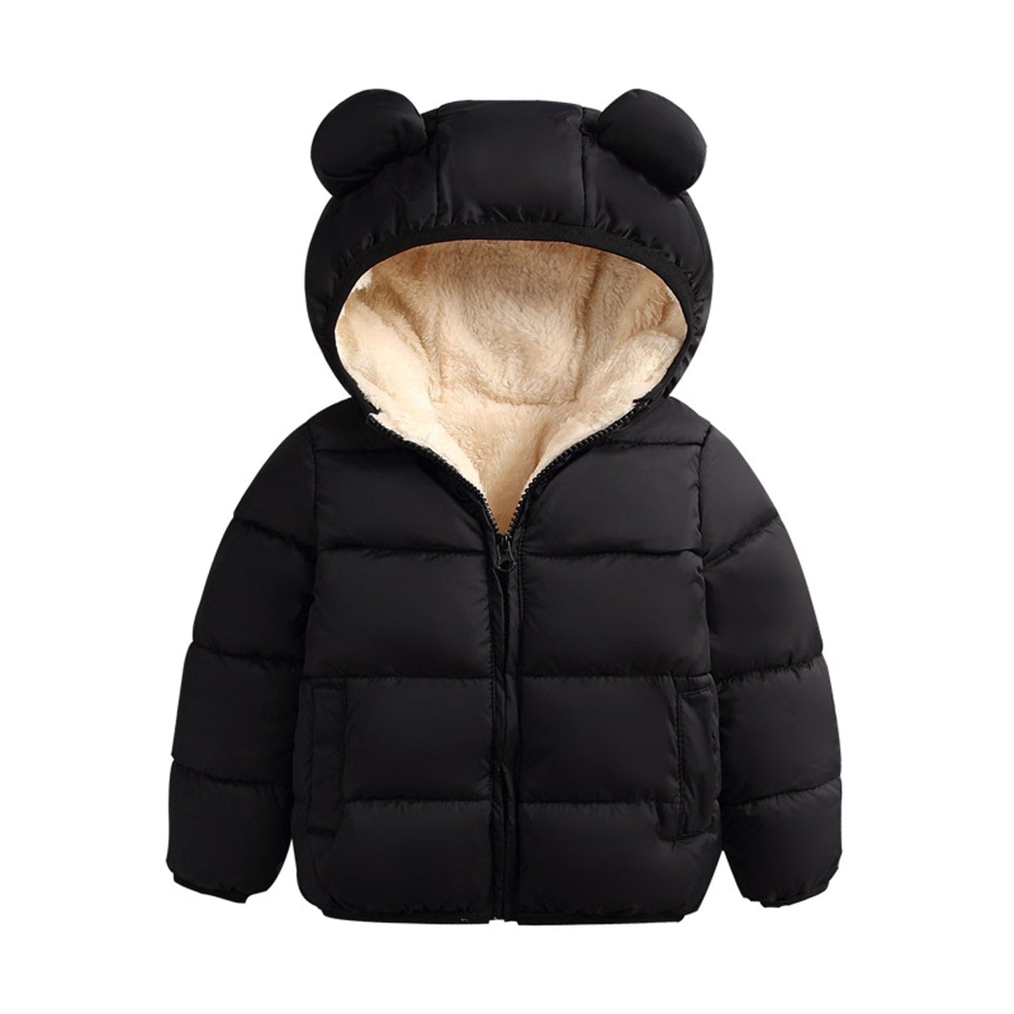 Bear Hooded Coat Winter Thick Jacket Winter Outwear  Clothing Sets 3M-6Y