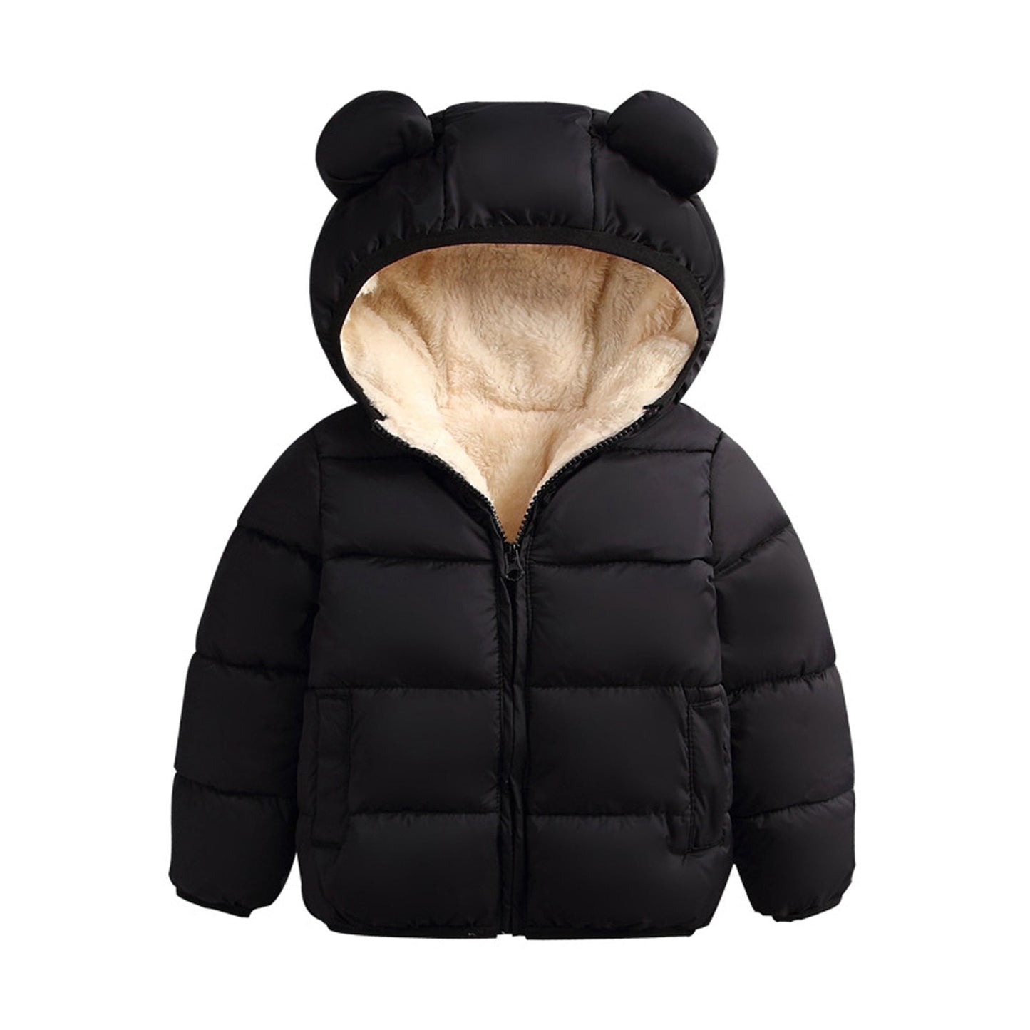 Bear Hooded Coat Winter Thick Jacket Winter Outwear  Clothing Sets 3M-6Y
