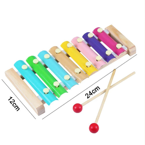 Kids Montessori Wooden Toys Macaron Blocks Learning Toy Baby Music
