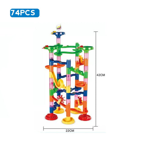 Marble Run Race Track Building Blocks Kids 3D Maze Ball Roll Toy DIY
