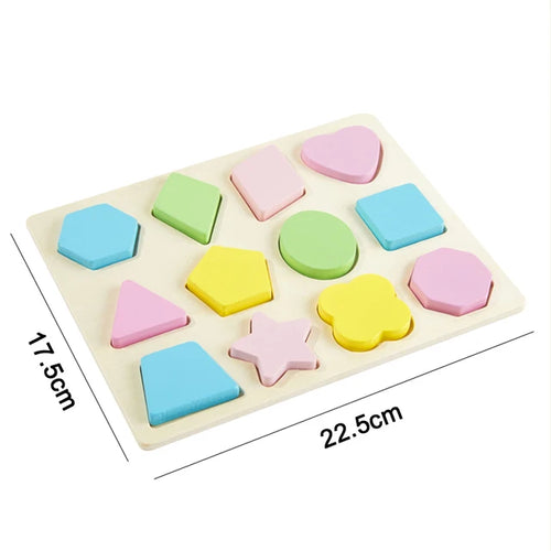 Kids Montessori Wooden Toys Macaron Blocks Learning Toy Baby Music