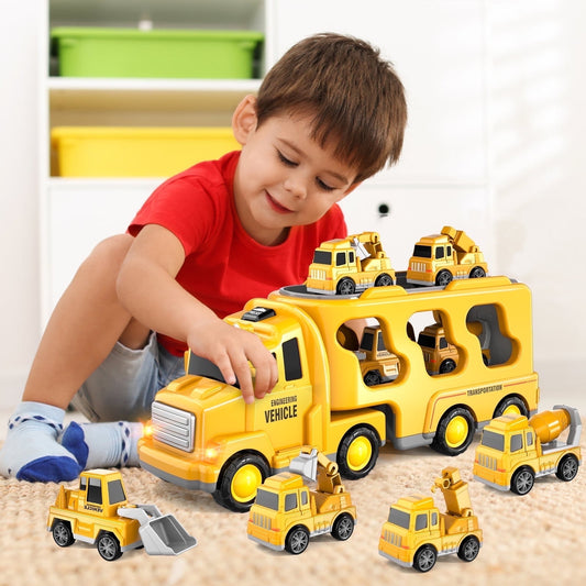 Truck Toys for Kids Boys, Car Set Boys Toys Ages 2Y-5Y, Birthday Gift for  Boys
