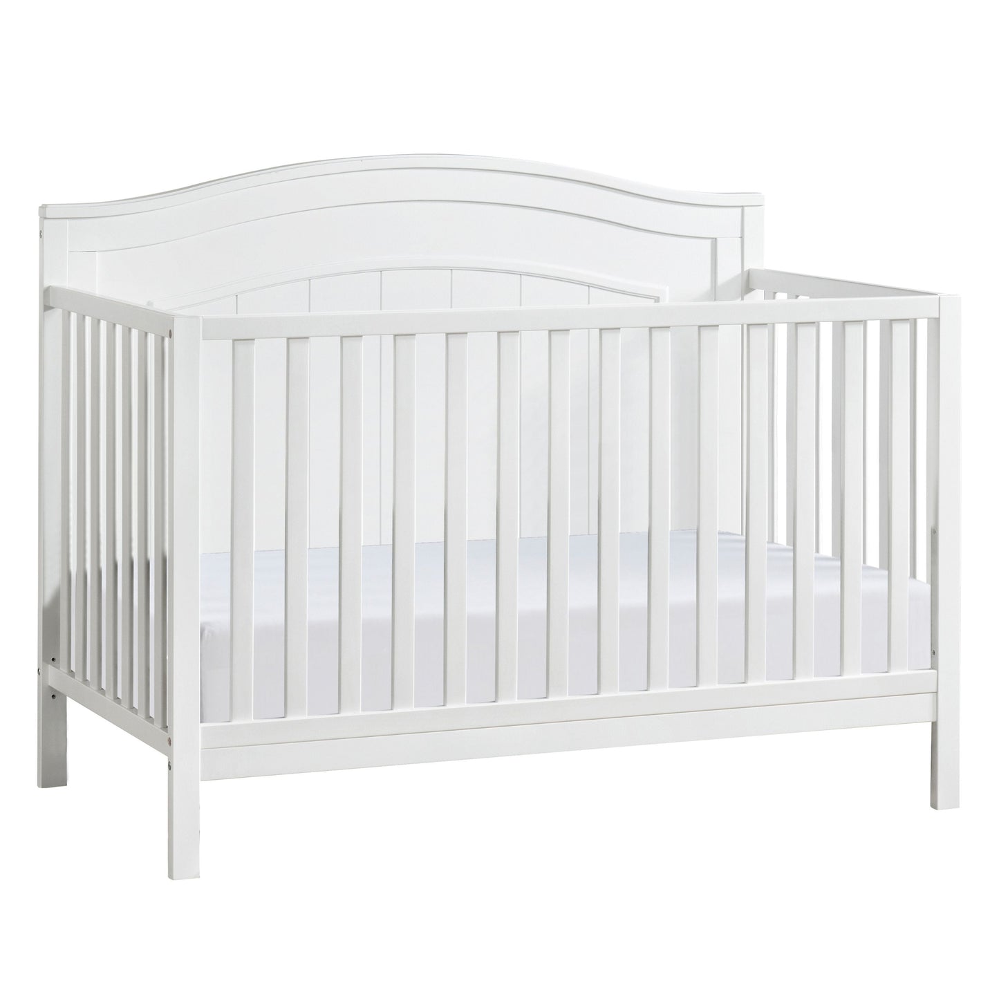 North Bay 4-In-1 Convertible Crib, Snow White, GREENGUARD Gold Certified, Wooden Crib