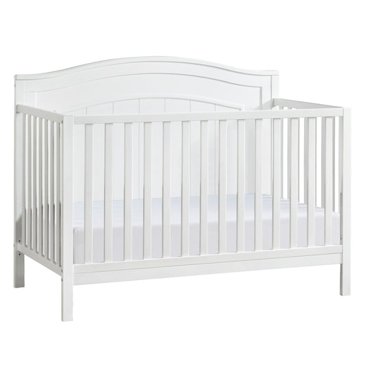 North Bay 4-In-1 Convertible Crib, Snow White, GREENGUARD Gold Certified, Wooden Crib