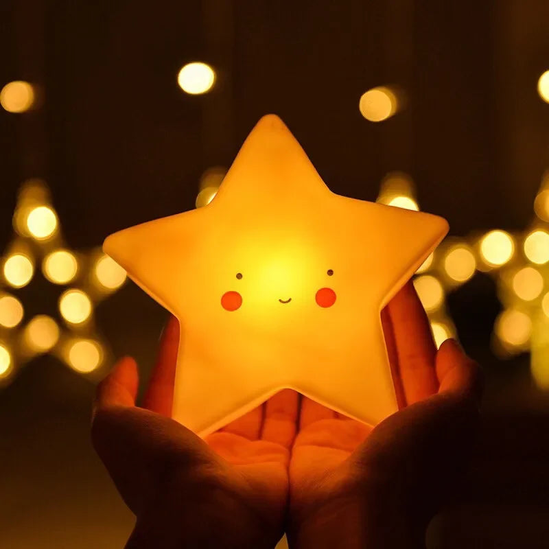 Mini LED Night Light Cartoon Fantasy Star Moon Interior Lighting
