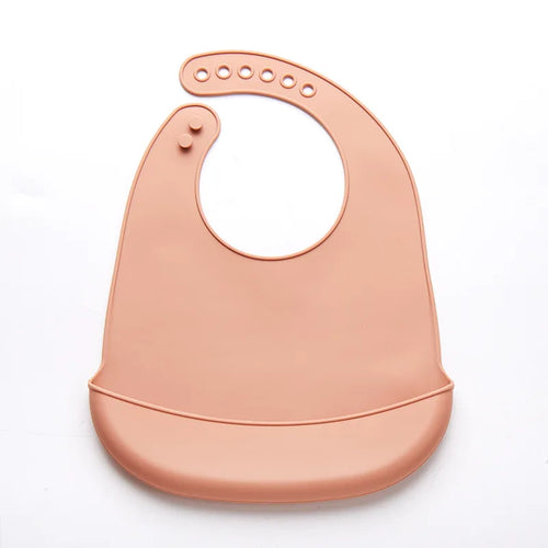 Baby Silicone Bib Babies Waterproof Bib Solid Color