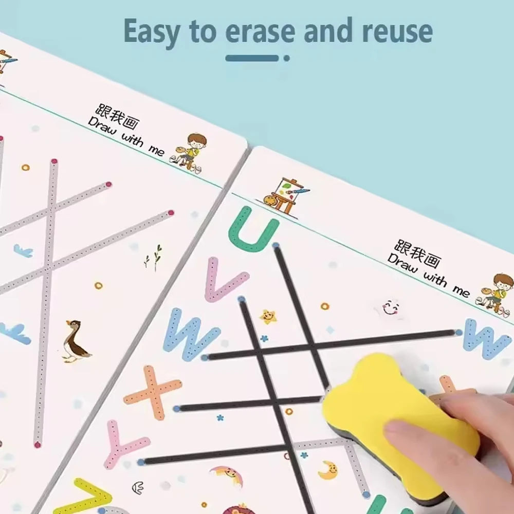 Reusable Pen Control Training Book for Children Tracing