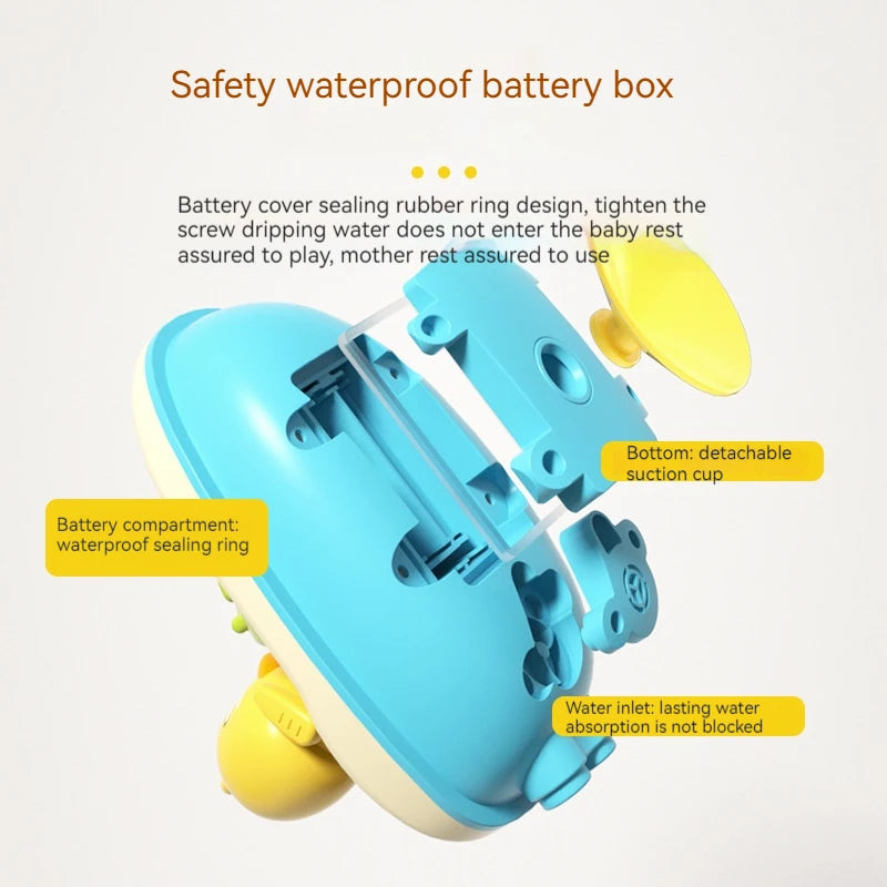 Cute Duck Electric Water Spray Bathroom Bathing Toys Baby Bath Toys