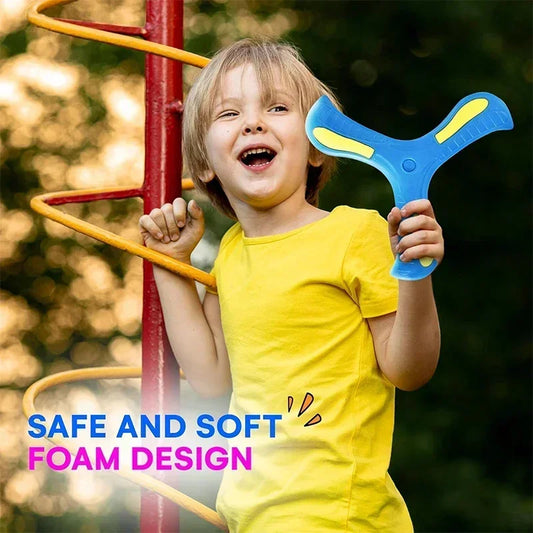 Children Soft Boomerang Toy Three-leaf Cross Outdoor Flying Disc Games
