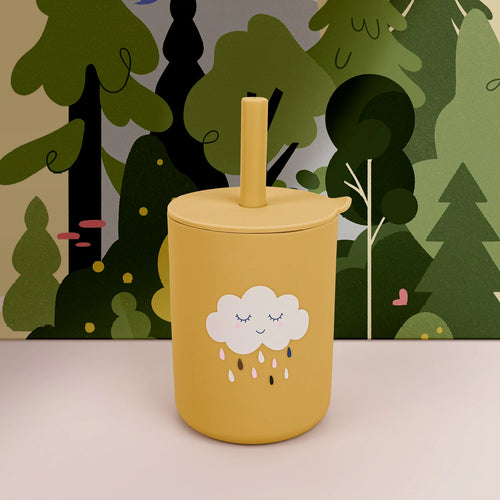 Silicone Training Cup and Straw for Children