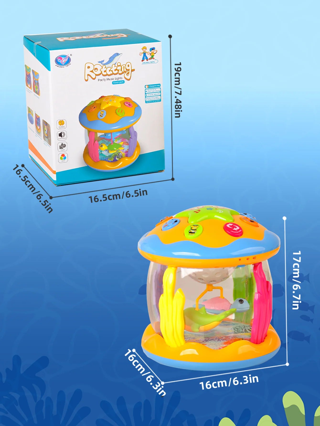 Ocean Projector Luminous Music Baby Toys for 12-18 Months