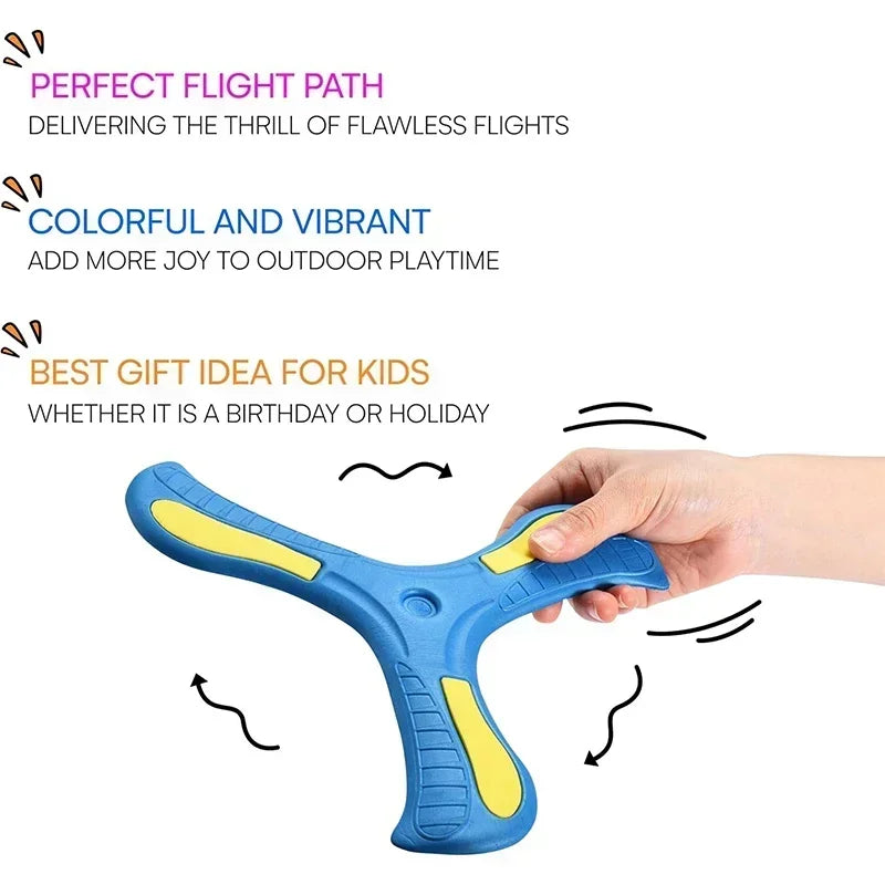 Children Soft Boomerang Toy Three-leaf Cross Outdoor Flying Disc Games