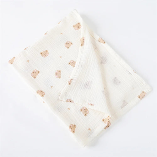 Cotton Swaddle Blanket Baby Floral Print