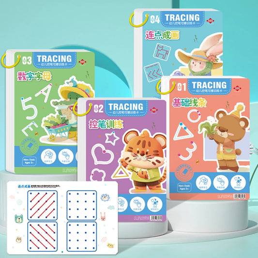 Reusable Pen Control Training Book for Children Tracing