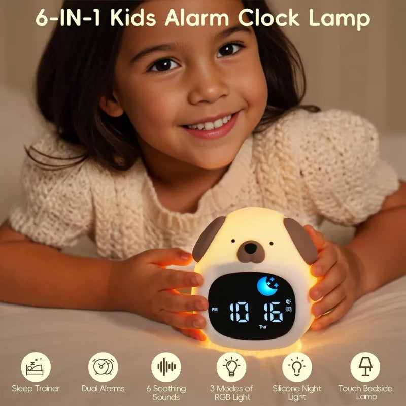 Kids Puppy-Shape Toddler Sleep Training Clock
