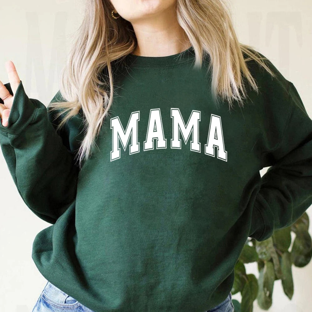 Mama Varsity Sweatshirt Hoodie Super Mom