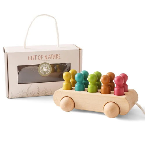 Wooden Train Montessori Baby Educational Toy