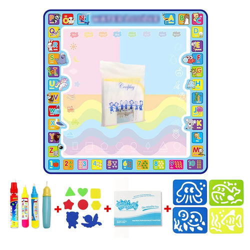 Magic Water Drawing Mat Coloring Doodle Mat with Magic Pens Montessori