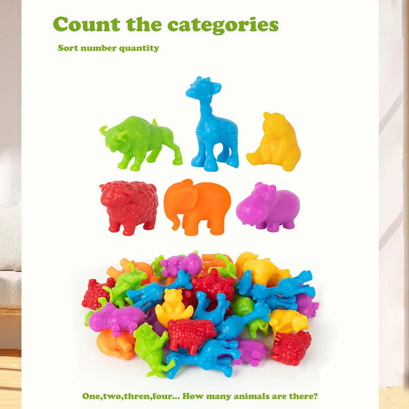 Colorful Animal Series Children's Early Education Toys