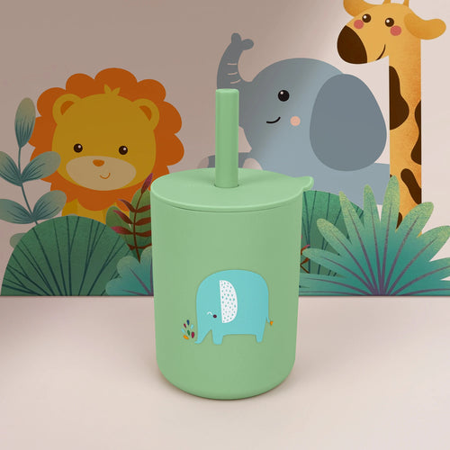Silicone Training Cup and Straw for Children