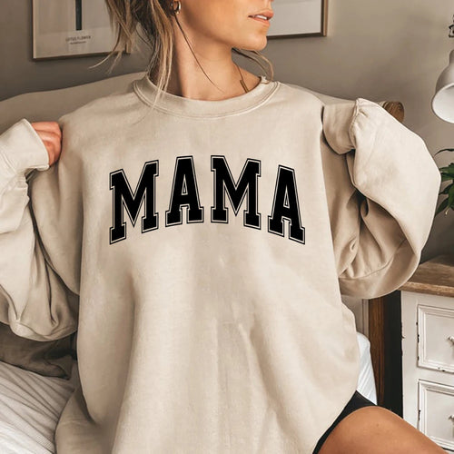 Mama Varsity Sweatshirt Hoodie Super Mom