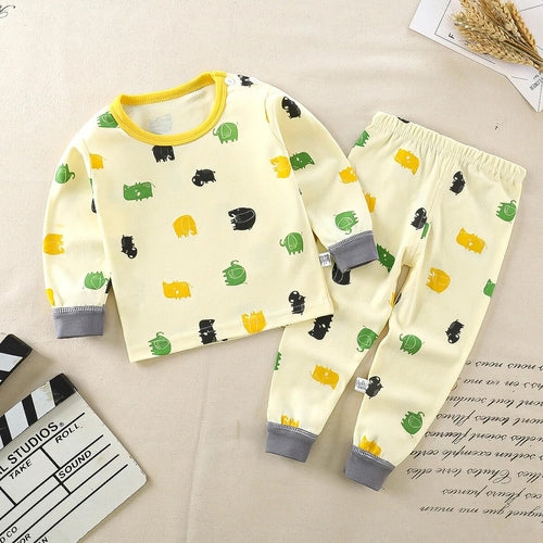 Children Sets 100% Cotton Kids Pajamas Boys Shirt Suit