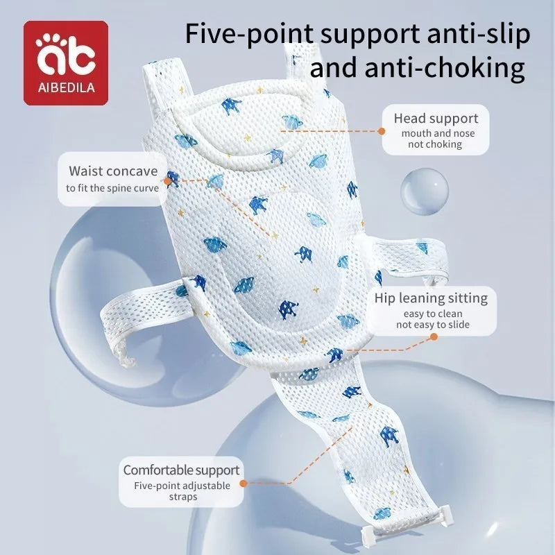 Newborn Adjustable Bathtub Pillow Seat Cushion Cross-shaped Anti-slip
