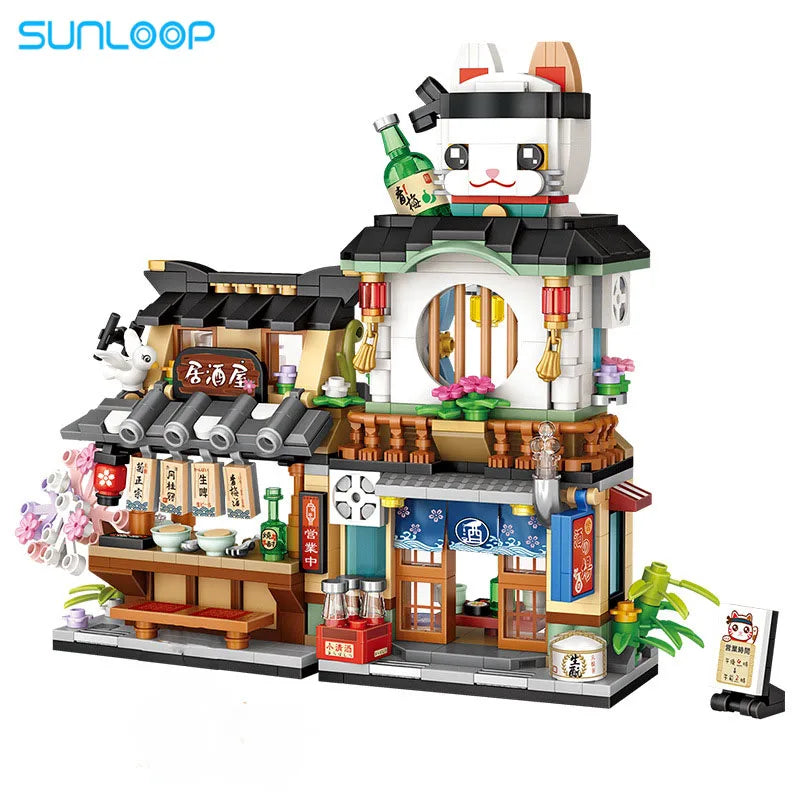 Loz Architecture Street Shop Izakaya Moc Building Blocks Store