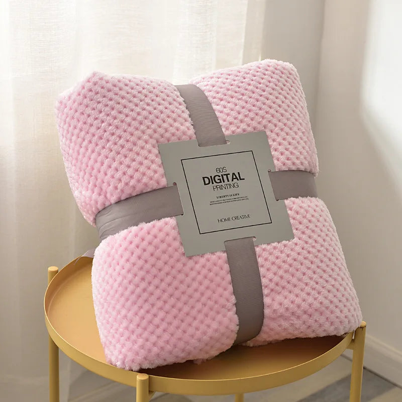 Baby Soft Fleece Thick Quilt Swaddle Blanket