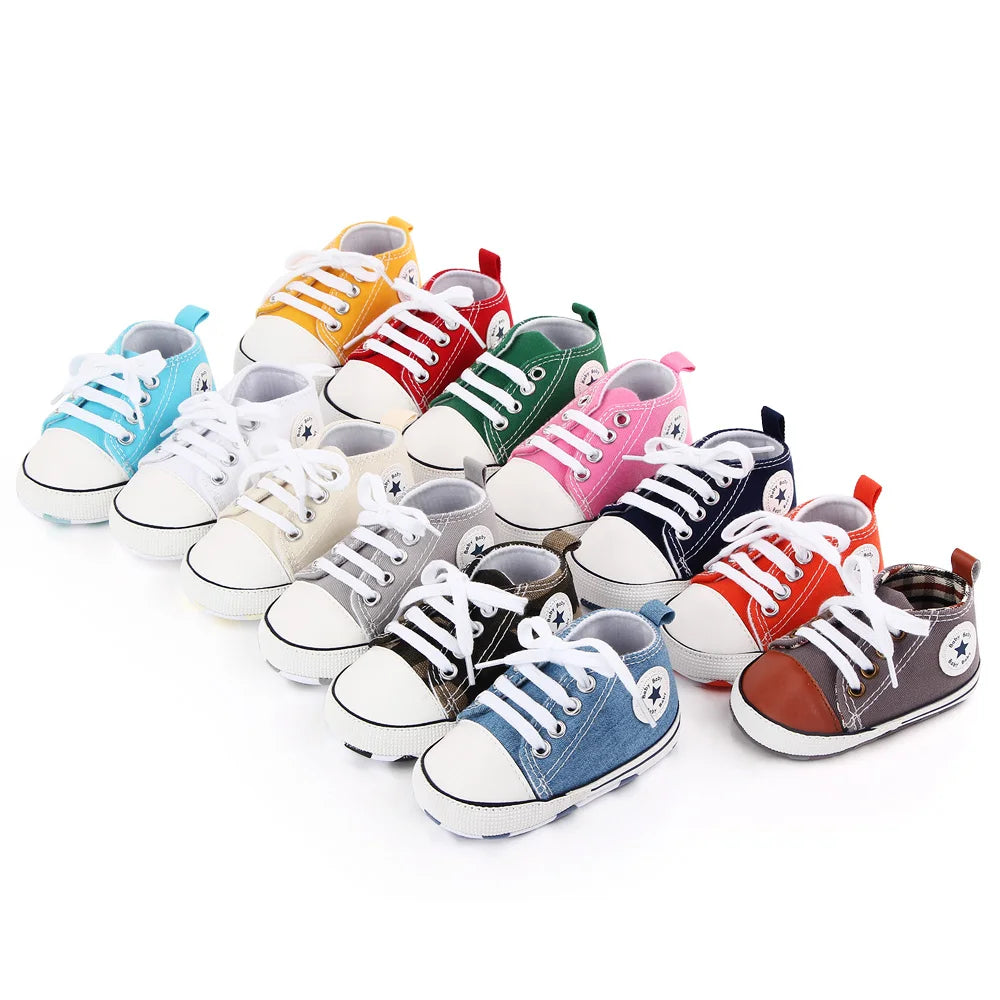 Boys Girls Classic Canvas Casual Sneakers Newborn First