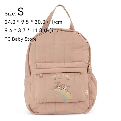 Solid Color with Design Backpack Parent-Child