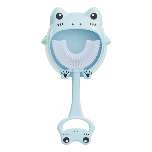 U-shape Kids Toothbrush Cartoon Print With Holder