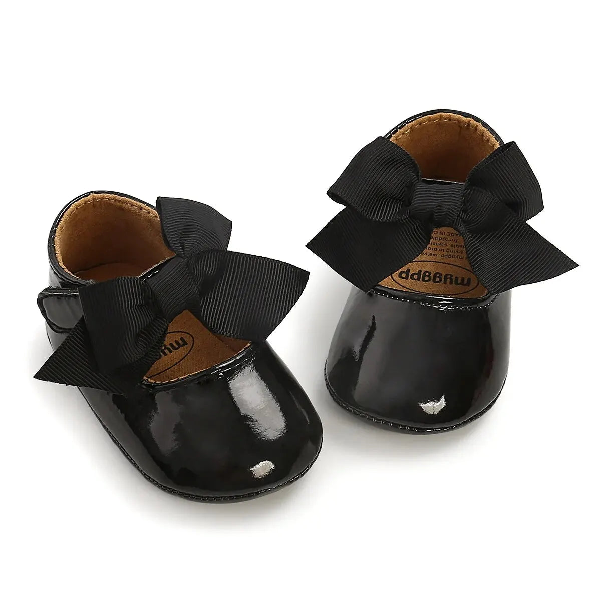 Bowknot Rubber Sole Anti-slip PU Ballet Shoes