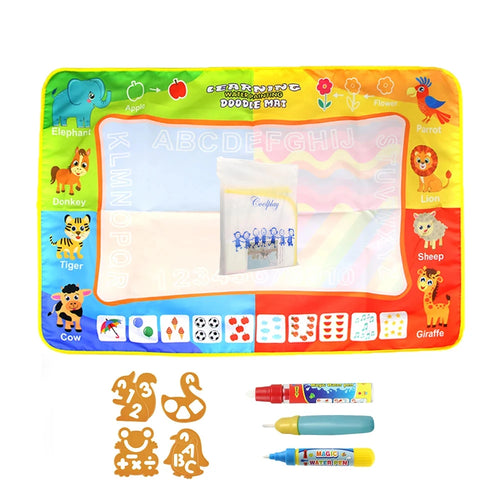 Magic Water Drawing Mat Coloring Doodle Mat with Magic Pens Montessori