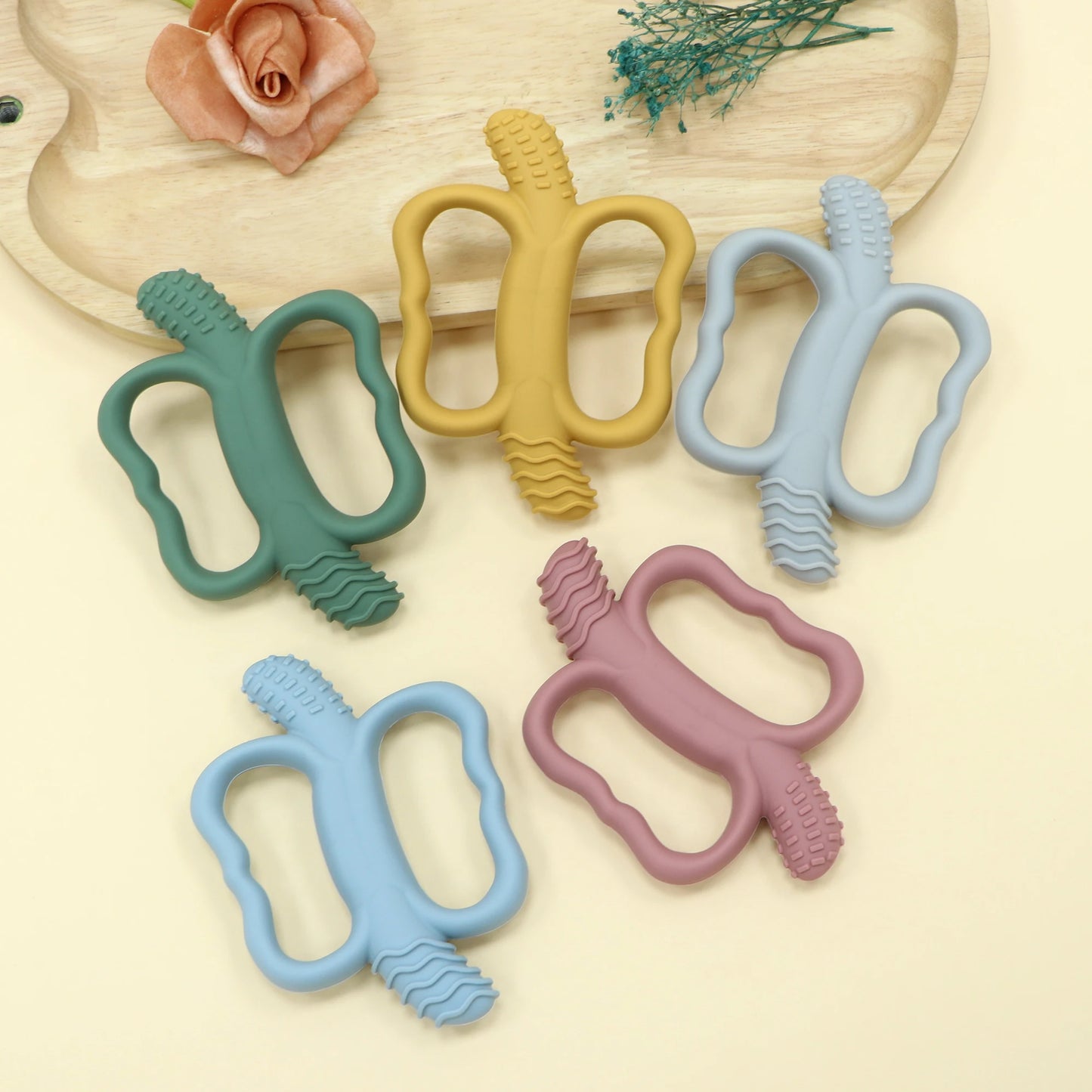 Banana Massaging Teether-Baby Teething Toys 3 Months and Up, Silicone