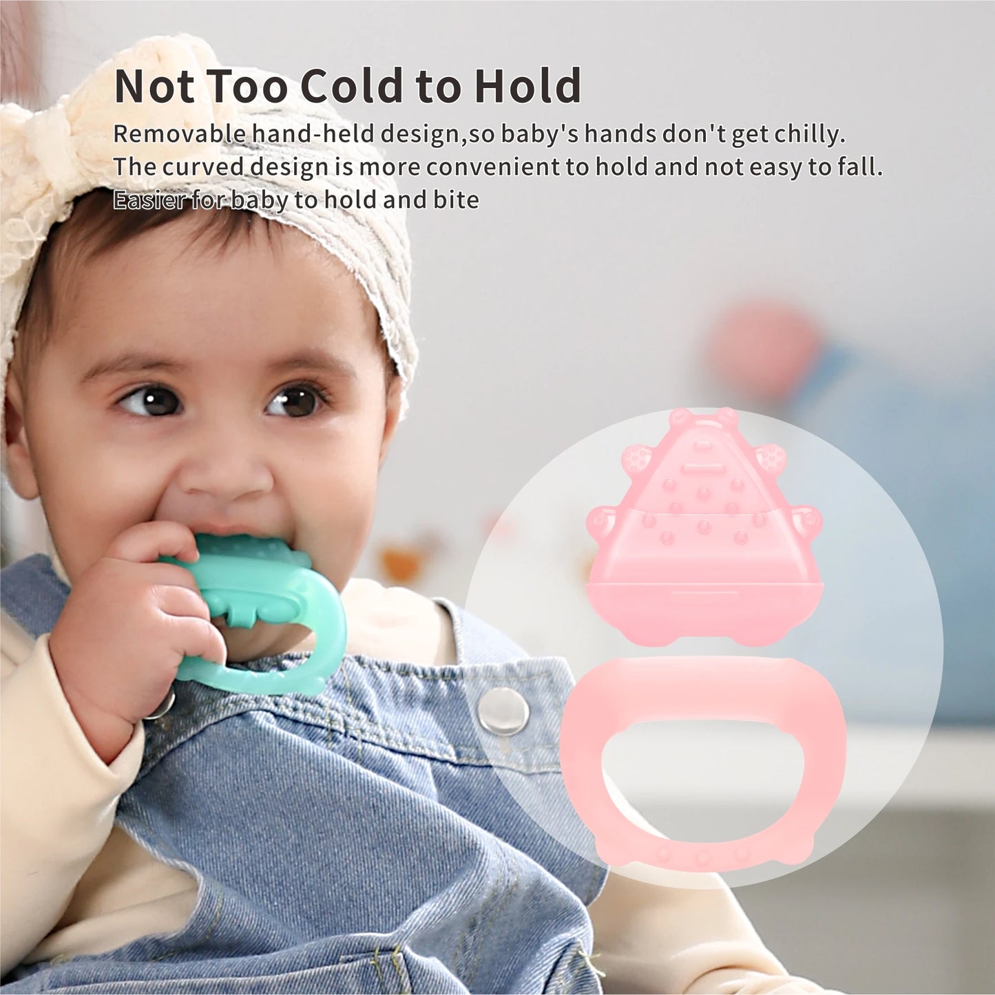 Freezable Baby Silicone Teething Toys – Cooling Relief for Babies 0-12