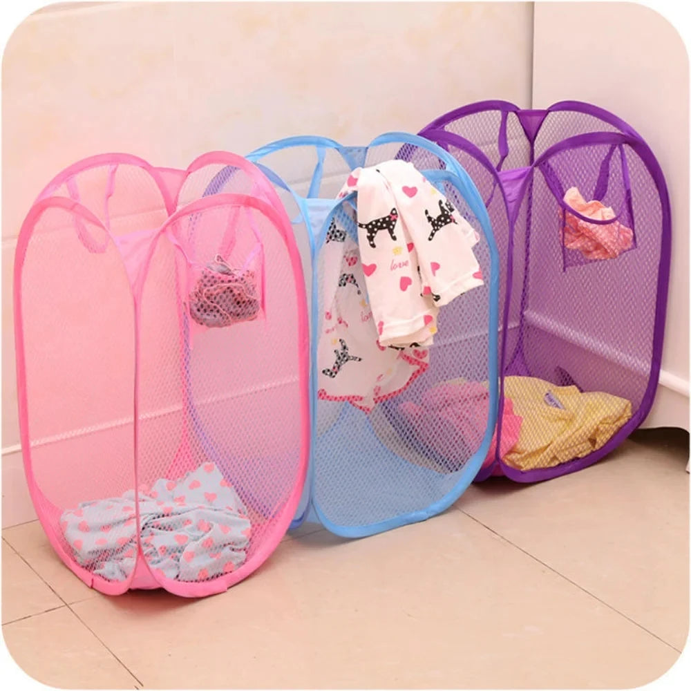 Mesh Folding Laundry Storage Basket