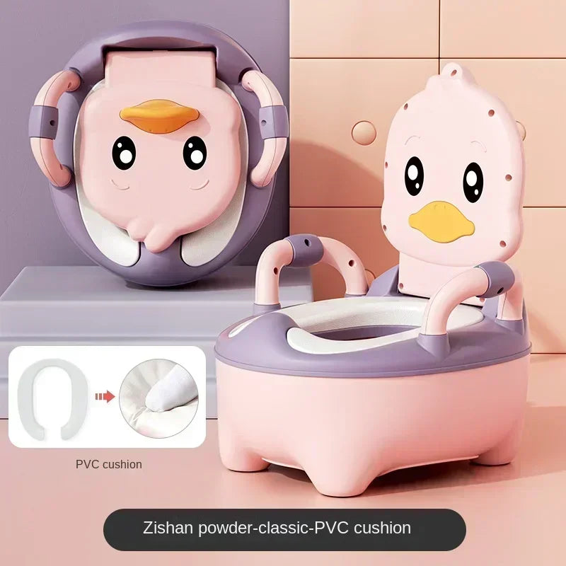 Baby Potty Training Seat Cartoon Duck Type Soft Hard Cushion Clamshell